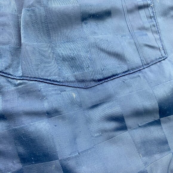 Vintage 90s Umbro Soccer Shorts Men Medium M Navy Blue Checkered Athletic 1990s - Picture 5 of 11